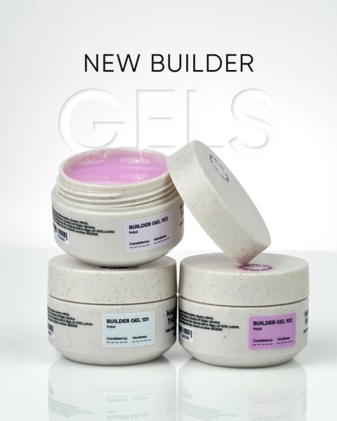 NAILSOFTHEDAY Builder Gel 100 niebieski z kwiatami 15ml