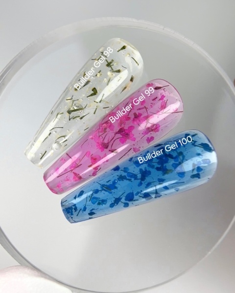 NAILSOFTHEDAY Builder Gel 100 niebieski z kwiatami 15ml