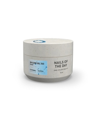 NAILSOFTHEDAY Builder Gel 100 niebieski z kwiatami 15ml
