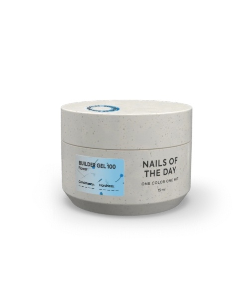 NAILSOFTHEDAY Builder Gel 100 niebieski z kwiatami 15ml