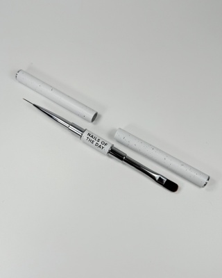 NAILSOFTHEDAY Professional Brush 2w1 Liner Oval- dwustronny pędzelek do żelu i cienkich linii