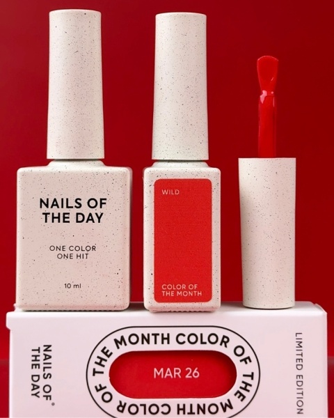NAILSOFTHEDAY Wild March 2026 jaskrawa czerwień 10ml