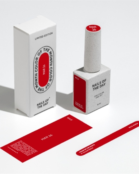 NAILSOFTHEDAY Wild March 2026 jaskrawa czerwień 10ml