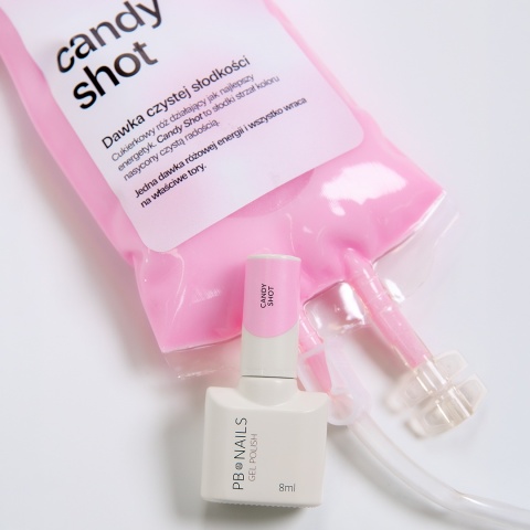 PB Nails Lakier hybrydowy Candy Shot 8 ml intensywny róż