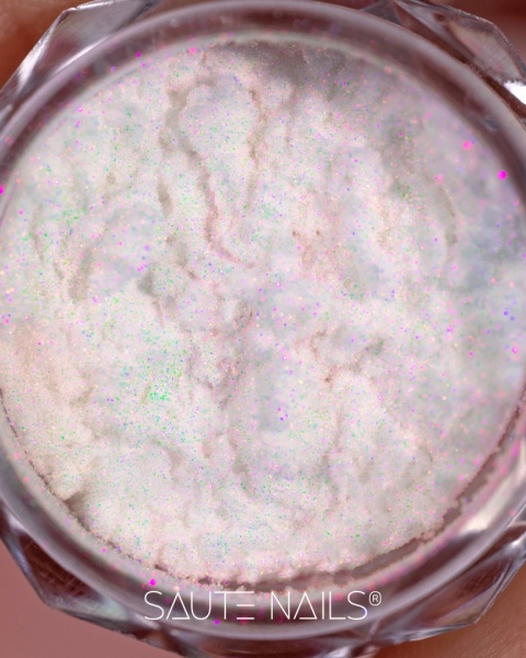 Saute Nails pyłek do paznokci Ariel’s Aura efekt tafli szkła różowy połysk