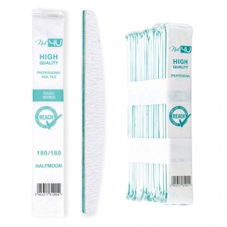 Nail4u Pilnik BASIC Łódka 180/180 jednorazowy (komplet 100 sztuk)