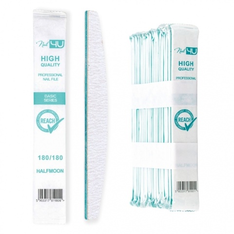 Nail4u Pilnik BASIC Łódka 180/180 jednorazowy (komplet 100 sztuk)