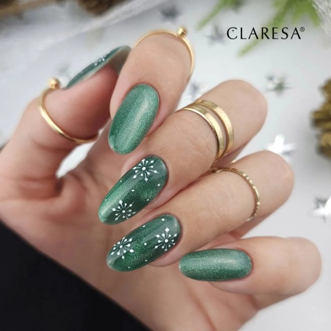 Claresa Hydro Green 5 g – szklany zielony lakier hybrydowy z efektem glass