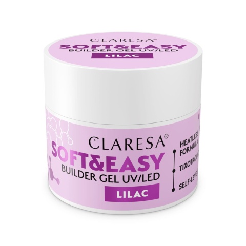 Claresa Soft&Easy Builder Gel Lilac żel budujący do paznokci 45g