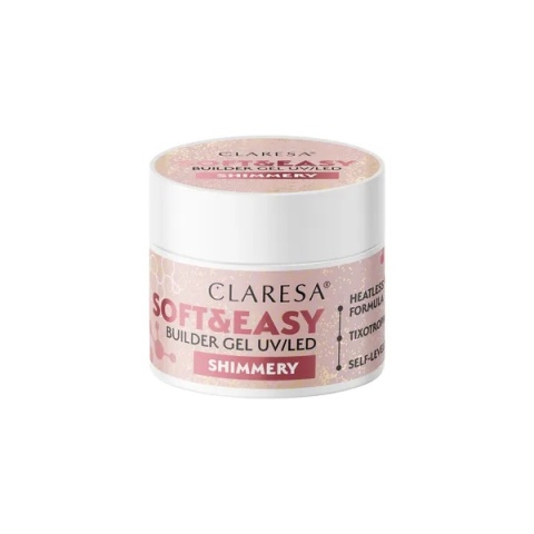 Claresa Soft&Easy Builder Gel Shimmery żel budujący nude 45g