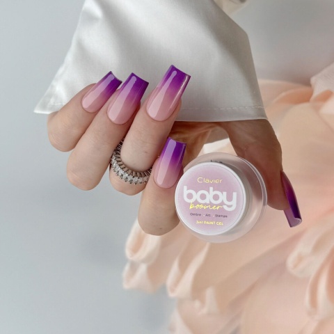 Clavier Baby Boomer żel 3w1 R12 Plum ombre art stamps 3g