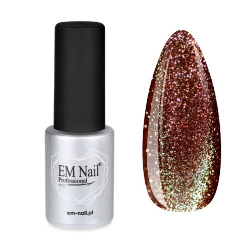 EM Nail Cat Eye 7D 22 Night Jewel brąz ze złotem