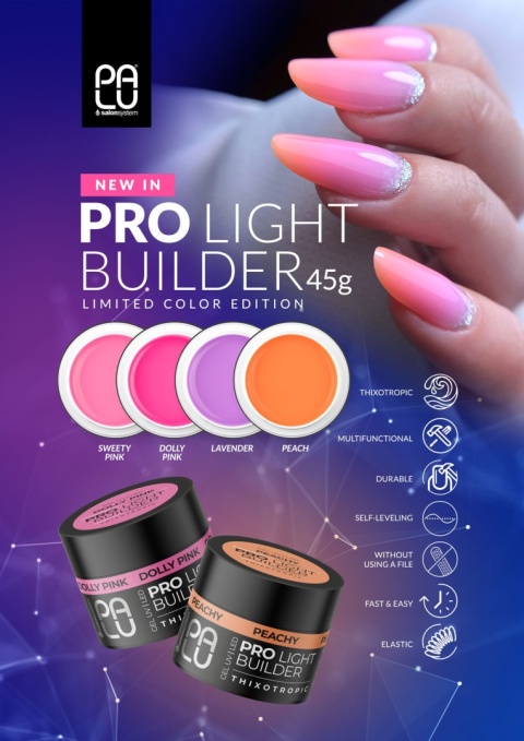 PALU Pro Light Builder Gel Lavender 45 g żel budujący