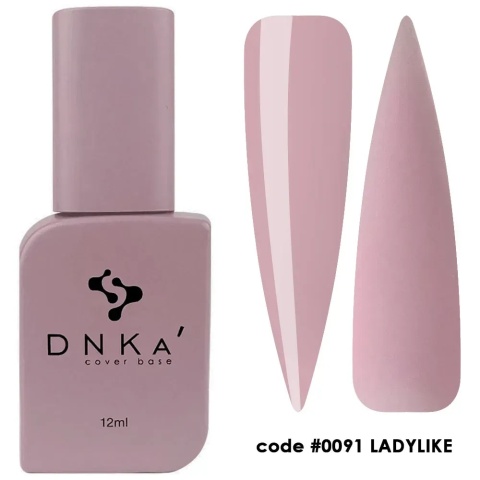DNKa Cover Base 0091 Ladylike 12 ml baza kauczukowa kamuflująca