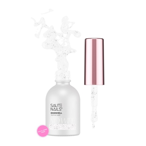 Saute Nails Eggshell Top No Wipe 8 ml top hybrydowy efekt