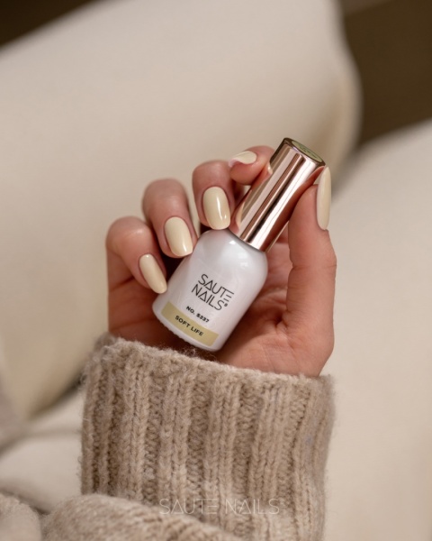 Saute Nails Lakier hybrydowy S337 Soft Life maślany żółty 8 ml