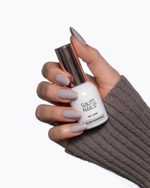 Saute Nails Lakier hybrydowy S339 Slow Morning szarość 8 ml
