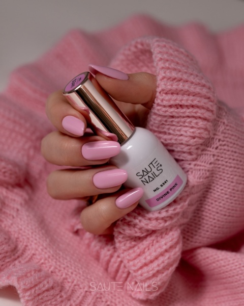 Saute Nails Lakier hybrydowy S341 Divine Pink róż 8 m