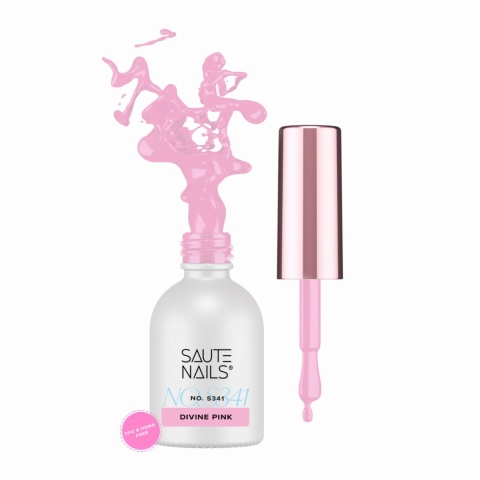 Saute Nails Lakier hybrydowy S341 Divine Pink róż 8 m