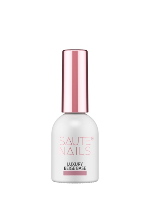 Saute Nails Luxury Beige Base 8 ml – beżowa baza hybrydowa 70% krycia