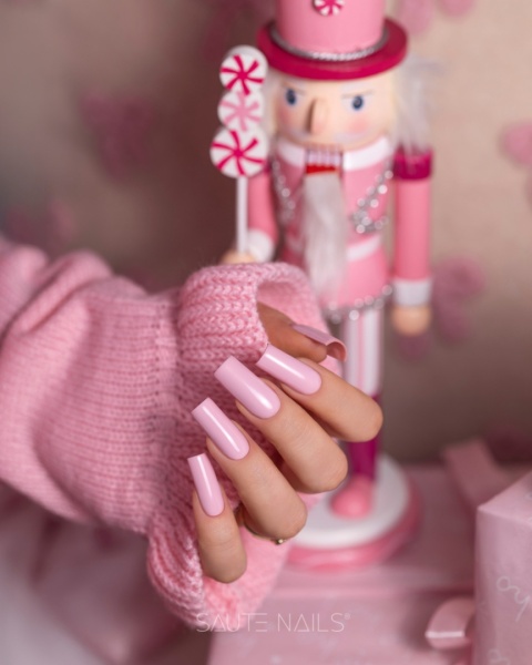 Saute Nails S331 Pink Cookie jasny pastelowy róż lakier hybrydowy
