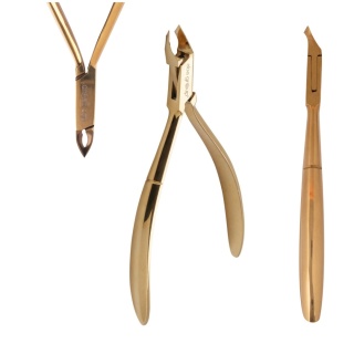 Aba Group Cążki do skórek - jednosprężynowe, złote, 5mm (1130)