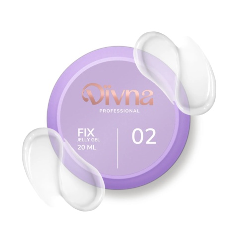 DIVNA Fix Jelly Gel 02 20 ml Przezroczysty żel budujący o konsystencji galaretki