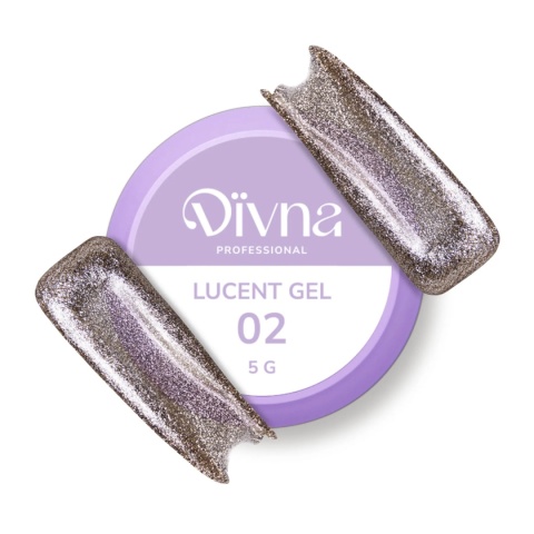 DIVNA Lucent Gel 02 Gold, 5 g złoty żel do zdobień
