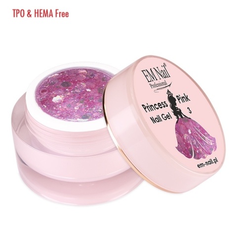 EM Nail Princess Pink Nail Gel Nr 3 Żel do zdobień