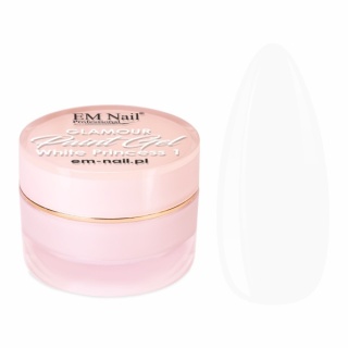 EM Nail Żel Do Zdobień Paint Gel Glamour White Princess