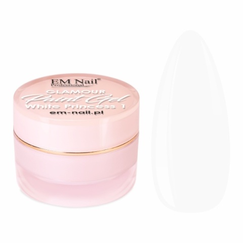 EM Nail Żel Do Zdobień Paint Gel Glamour White Princess