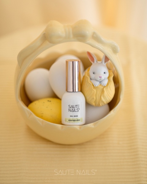SAUTE NAILS Lakier hybrydowy S343 Easter Egg 8ml żółty eggshell HEMA FREE