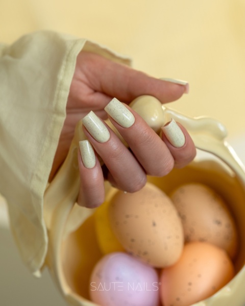 SAUTE NAILS Lakier hybrydowy S343 Easter Egg 8ml żółty eggshell HEMA FREE