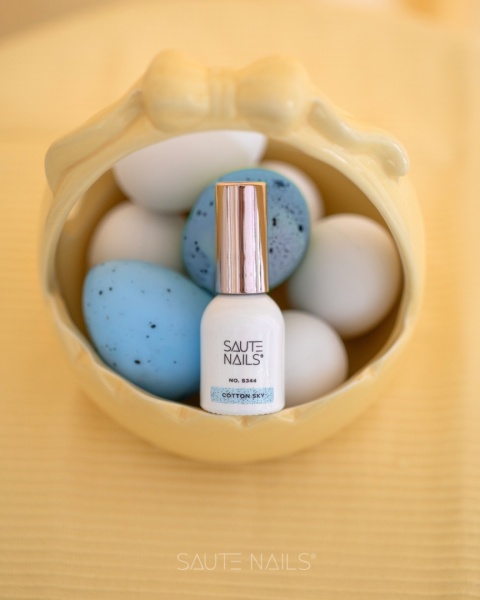 SAUTE NAILS Lakier hybrydowy S344 Cotton Sky 8ml błękit eggshell HEMA FREE