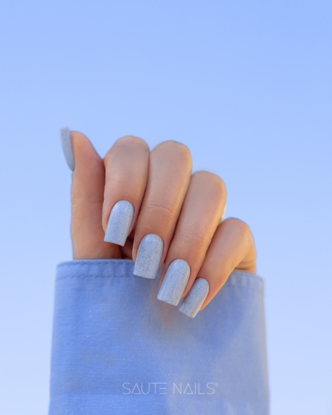 SAUTE NAILS Lakier hybrydowy S344 Cotton Sky 8ml błękit eggshell HEMA FREE
