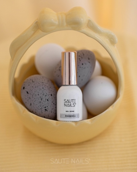 SAUTE NAILS Lakier hybrydowy S346 Eggshell 8ml szary eggshell HEMA FREE
