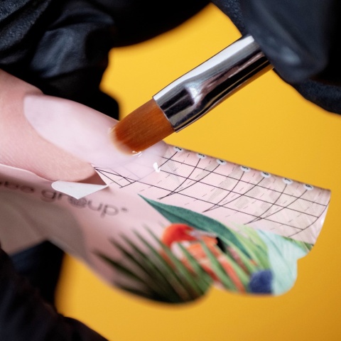 Aba Group pędzelek do żelu okrągły nr 6 zielony Round Gel Brush