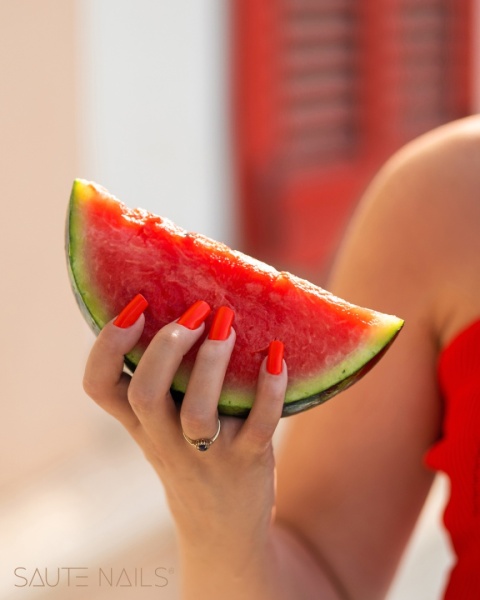 Saute Nails Lakier hybrydowy S250 Good Vibes 8ml pomarańczowo-czerwony