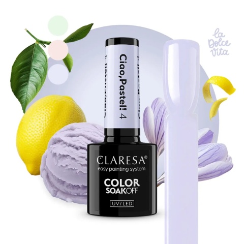 Claresa Lakier Hybrydowy Ciao, Pastel! 4 – 5g pastelowy kolor
