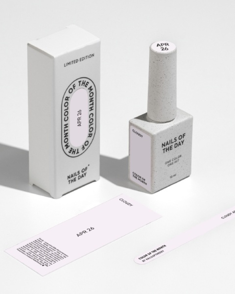 NAILSOFTHEDAY Color of the Month April 2026 Cloudy – mleczno-różowy lakier hybrydowy 10 ml