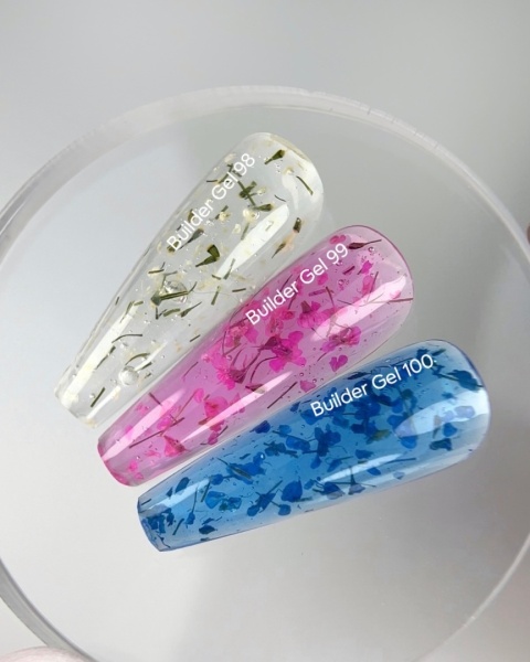 NAILSOFTHEDAY Builder Gel 99 – różowy żel budujący z kwiatami 15 ml