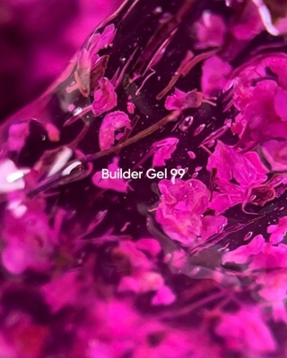 NAILSOFTHEDAY Builder Gel 99 – różowy żel budujący z kwiatami 15 ml