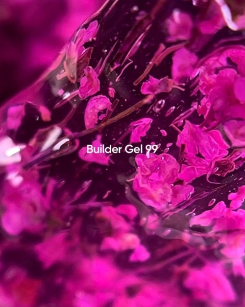 NAILSOFTHEDAY Builder Gel 99 – różowy żel budujący z kwiatami 15 ml