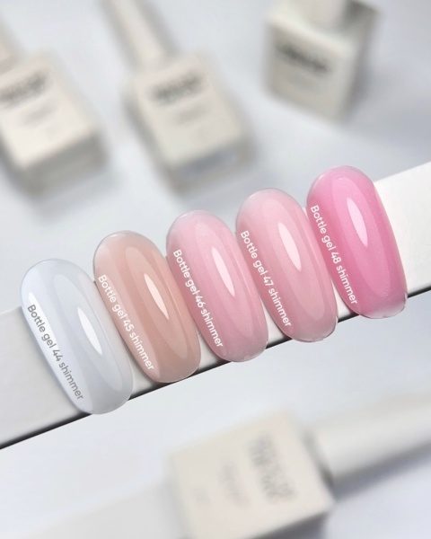 NAILSOFTHEDAY Bottle Gel 45 beżowy żel z drobinką do paznokci 10ml