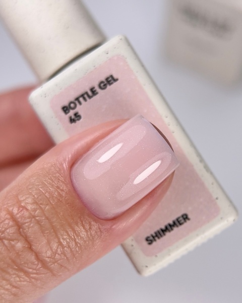 NAILSOFTHEDAY Bottle Gel 45 beżowy żel z drobinką do paznokci 10ml
