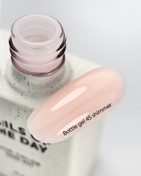NAILSOFTHEDAY Bottle Gel 45 beżowy żel z drobinką do paznokci 10ml