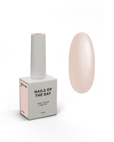 NAILSOFTHEDAY Bottle Gel 45 beżowy żel z drobinką do paznokci 10ml