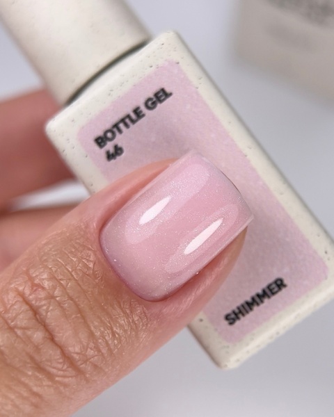 NAILSOFTHEDAY Bottle Gel 46 jasnoróżowy żel z drobinką 10ml