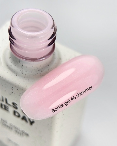 NAILSOFTHEDAY Bottle Gel 46 jasnoróżowy żel z drobinką 10ml