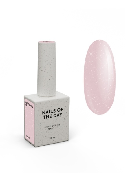 NAILSOFTHEDAY Bottle Gel 46 jasnoróżowy żel z drobinką 10ml